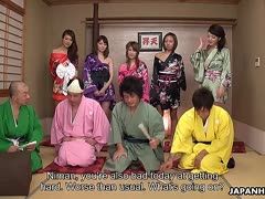 Asiatische Mädels blasen Samurai Schwänze